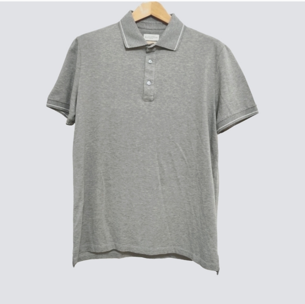 Ballantyne Contrast Hem‎ Collar Short Sleeve Polo Shirt